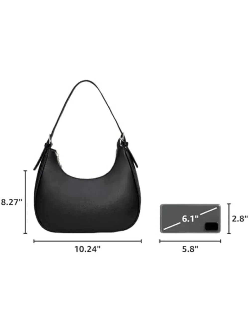 Chic Small Crescent Hobo Tote Bag for Women - Stylish Shoulder Purse Handbag